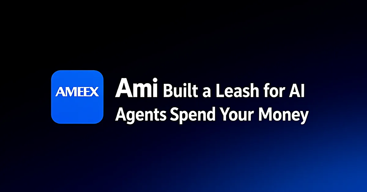 Abstract tech illustration: Amex Built a Leash for AI Agents That Spend Your Money
