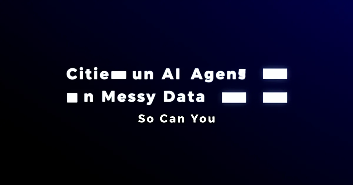 Abstract tech illustration: Cities Run AI Agents on Messy Data. So Can You.