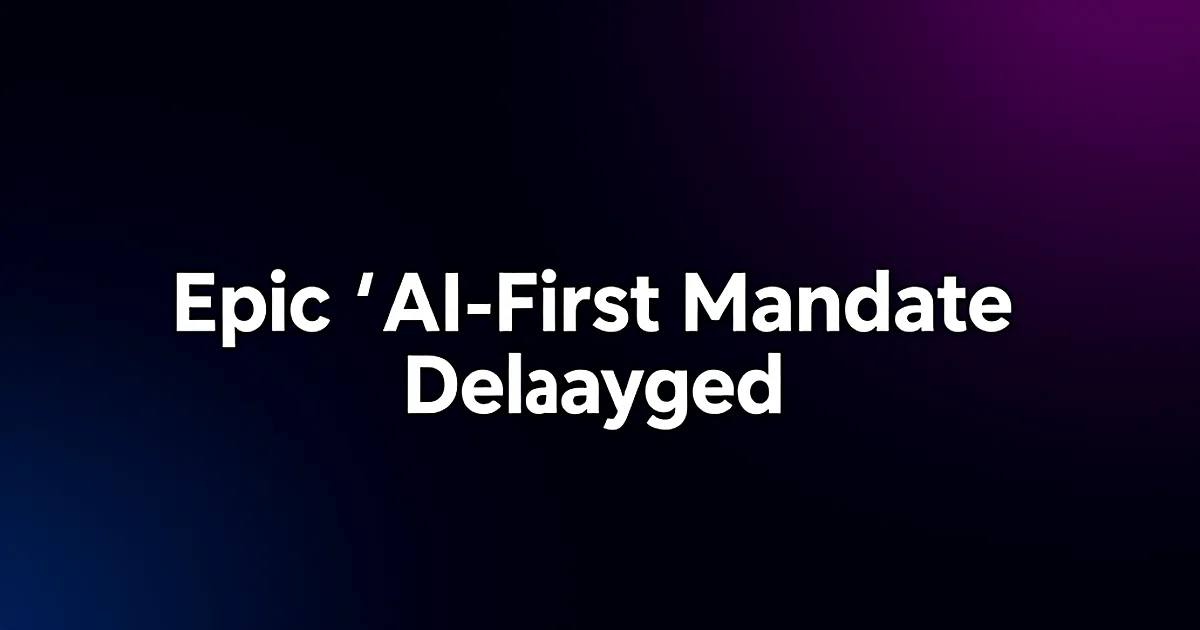 Abstract tech illustration: Epic's 'AI-First' Mandate Delayed Its Disney Game