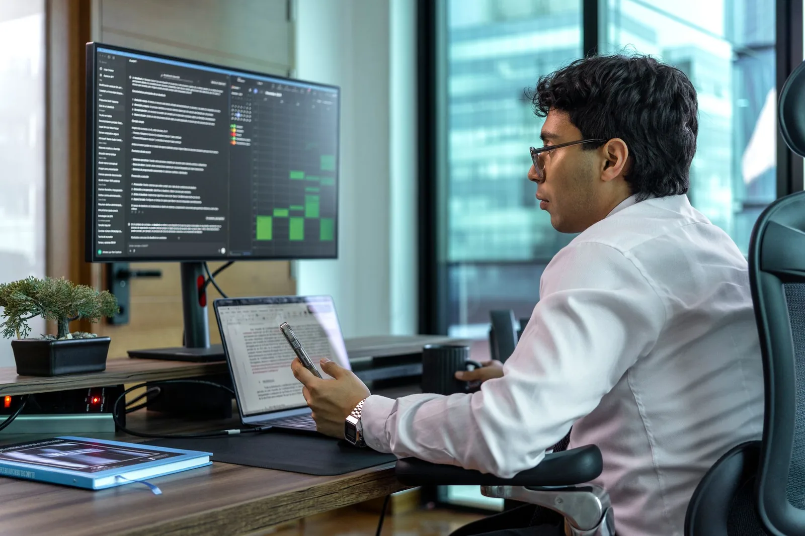 Abstract tech illustration: Goodfire's Monitor Reads the Model's Mind, Not Its Logs