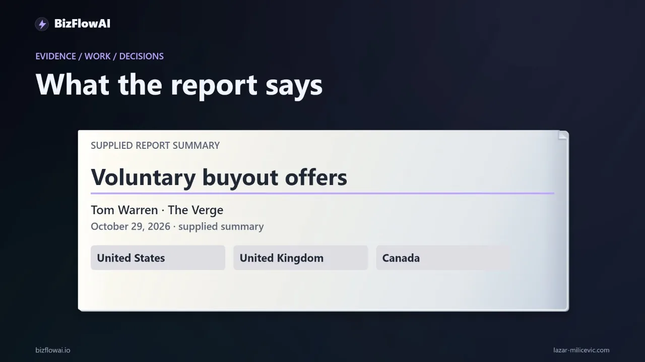 Abstract tech illustration: Microsoft’s Buyout Offers Are Not an AI Benchmark