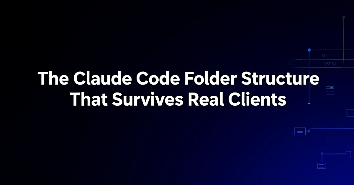 Abstract tech illustration: The Claude Code Folder Structure That Survives Real Clients