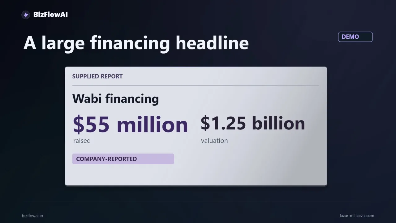 Abstract tech illustration: Wabi's $1.25B Round: Can a Mini App Finish the Handoff?