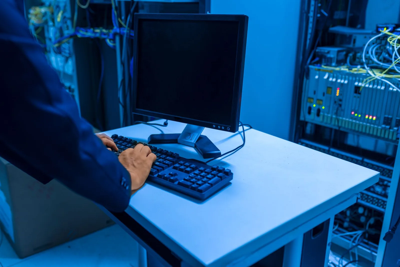 Enterprise data center server racks representing SAP integration and AI agent production infrastructure